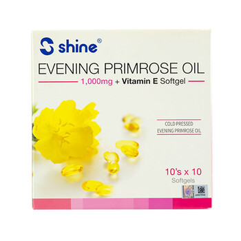 Shine Evening Primrose Oil 1,000mg+Natural Vitamin E Softgel