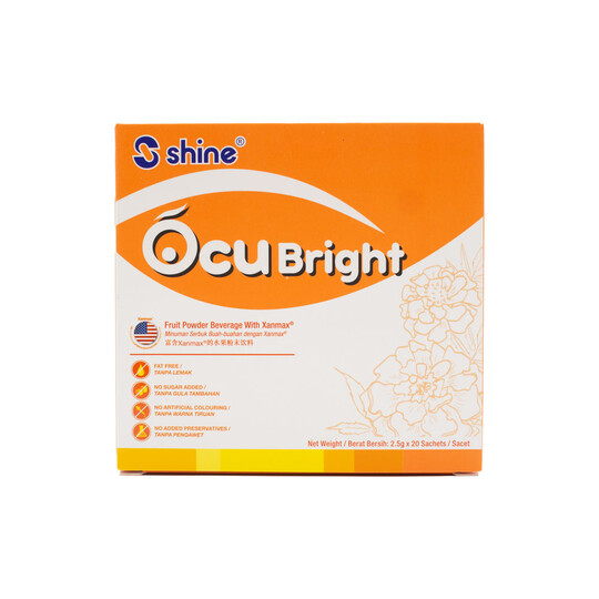 Shine OcuBright, Xanmax, Delicious Healthy Beverage, Fruit Powders, Lutein, Bilberry