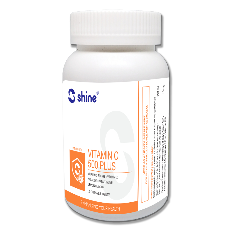CETL 800x800 SHINE VITAMIN C-500 PLUS CHEWABLE TABLET (LEMON) - Image 1